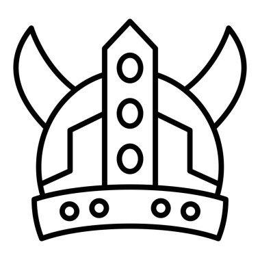 Vector Design Illustration Viking Helmet Icon Style