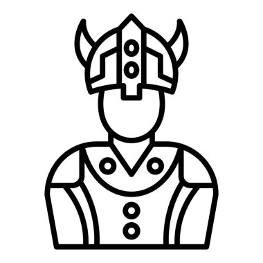 Vector Design Illustration Viking Man Icon Style