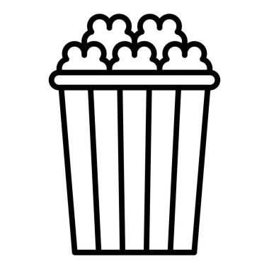 Vector Design Illustration Popcorn Icon Style
