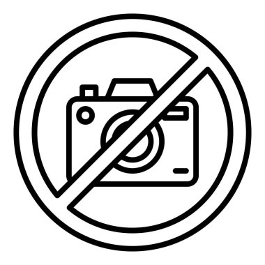 Vector Design Illustration No Camera Icon Style
