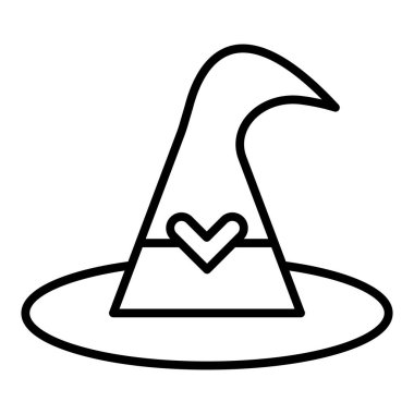 Vector Design Illustration Witch Hat Icon Style