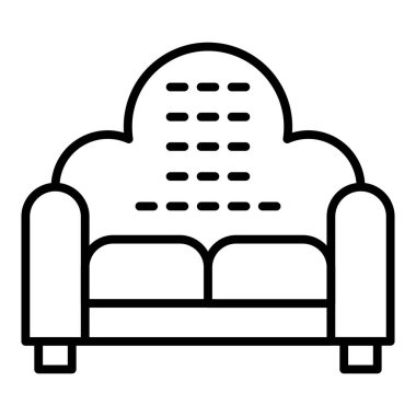 Vector Design Illustration Cinema Sofa Icon Style
