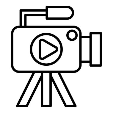 Vector Design Illustration Video Camera Icon Style