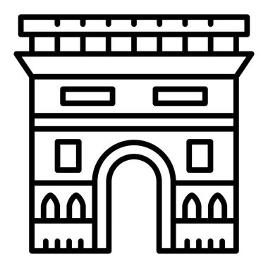 Vector Design Illustration Arc De Triomphe Icon Style