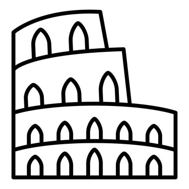 Vector Design Illustration Colosseum Icon Style