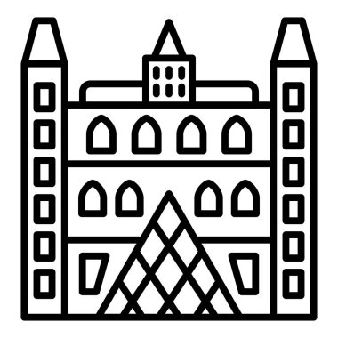 Vector Design Illustration Louvre Icon Style