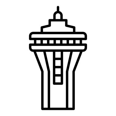 Vector Design Illustration Space Needle Icon Style