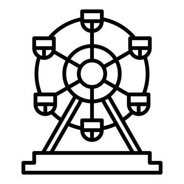 Vector Design Illustration London Eye Icon Style