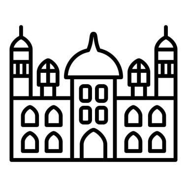 Vector Design Illustration Taj Mahal Icon Style