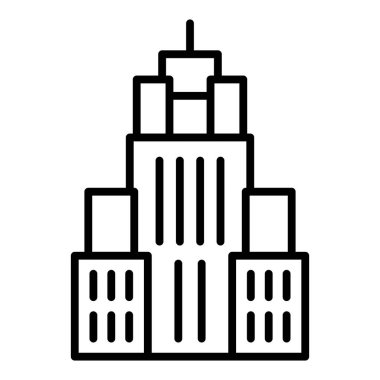 Vector Design Illustration Empire State Building Icon Style