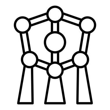 Vector Design Illustration Atomium Icon Style