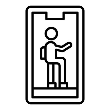 Vector Design Illustration Walking Icon Style