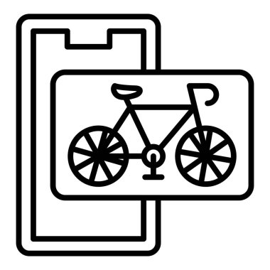 Vector Design Illustration Cycling Icon Style