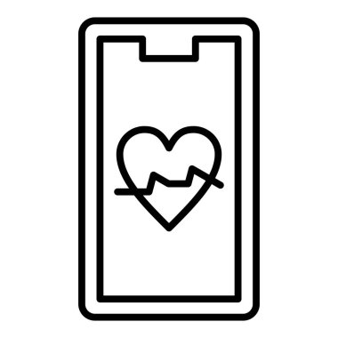 Vector Design Illustration Heart Rate Icon Style