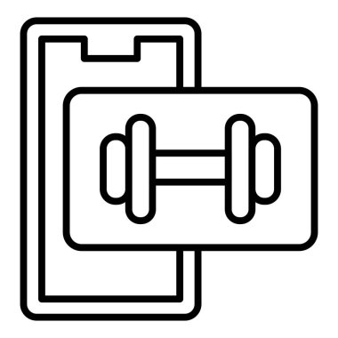 Vector Design Illustration Dumbbells Icon Style