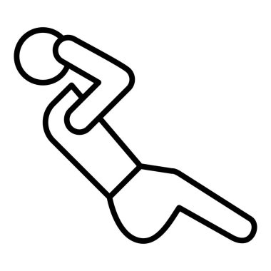 Vector Design Illustration Sit Up Icon Style