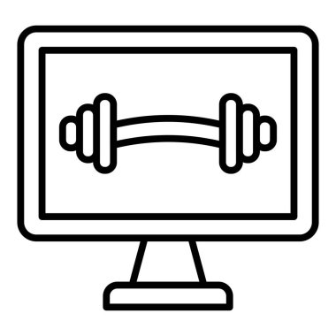 Vector Design Illustration Online Gym Icon Style