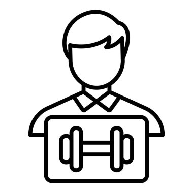 Vector Design Illustration Trainer Icon Style