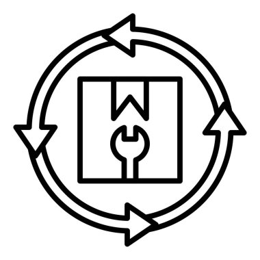 Vector Design Illustration Product Remanufacturing Icon Style