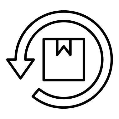 Vector Design Illustration Reverse Logistics Icon Style
