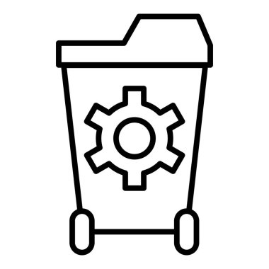 Vector Design Illustration Waste Management Icon Style