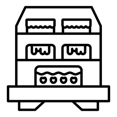 Vector Design Illustration Cakes Showcase Icon Style