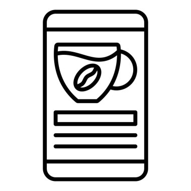 Vector Design Illustration Coffee Mobile Icon Style