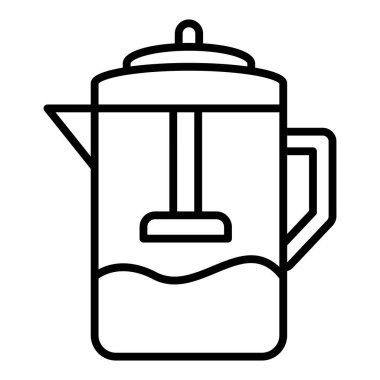 Vector Design Illustration Coffee Press Icon Style