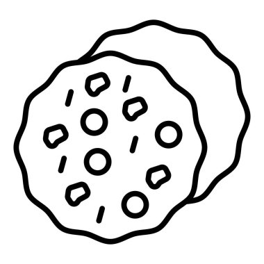 Vector Design Illustration Chocolate Chip Icon Style
