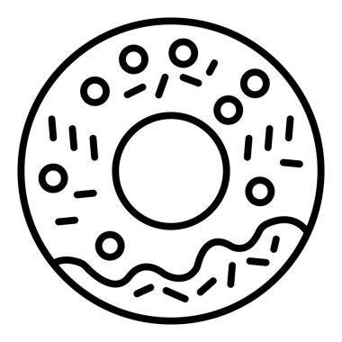 Vector Design Illustration Doughnut Icon Style