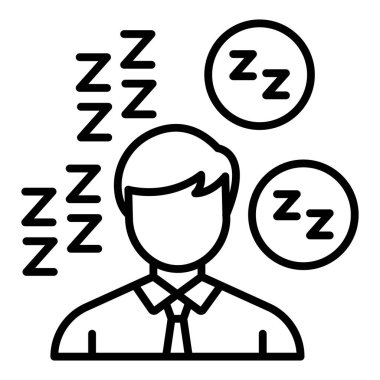 Vector Design Illustration Lazy Icon Style