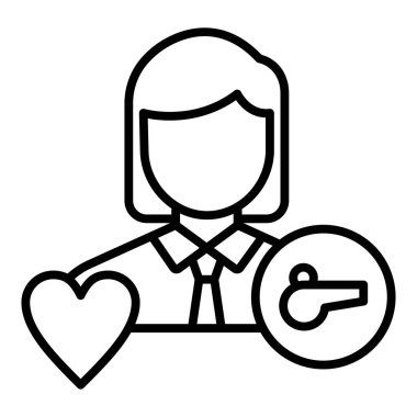 Vector Design Illustration Life Coach Female Icon Style