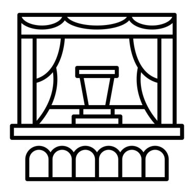 Vector Design Illustration Auditorium Icon Style