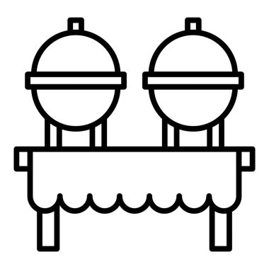 Vector Design Illustration Catering Icon Style