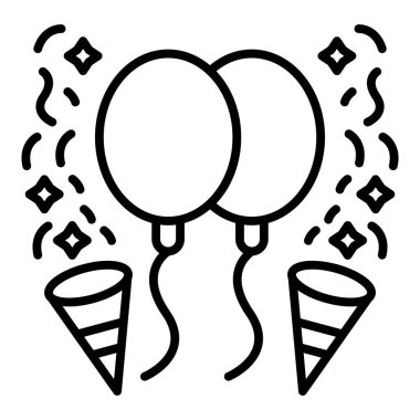 Vector Design Illustration Celebration Icon Style