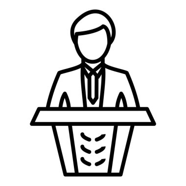 Vector Design Illustration Giving Speech Icon Style