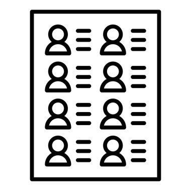 Vector Design Illustration Guest List Icon Style