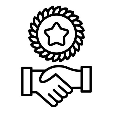 Vector Design Illustration Handshake Icon Style