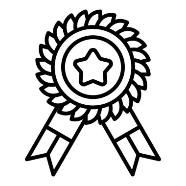 Vector Design Illustration Medal Icon Style