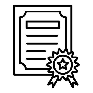 Vector Design Illustration Certificate Icon Style