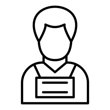 Vector Design Illustration Criminal Male Icon Style