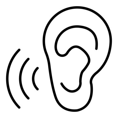 Vector Design Illustration Hearing Icon Style