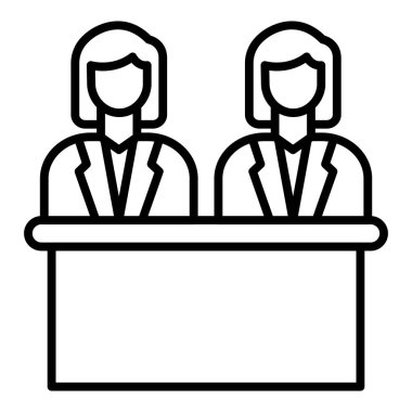 Vector Design Illustration Juror Female Icon Style