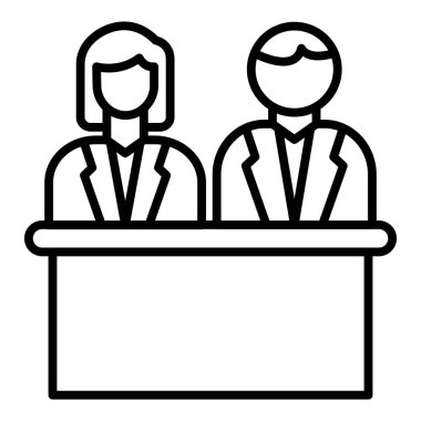 Vector Design Illustration Jury Icon Style