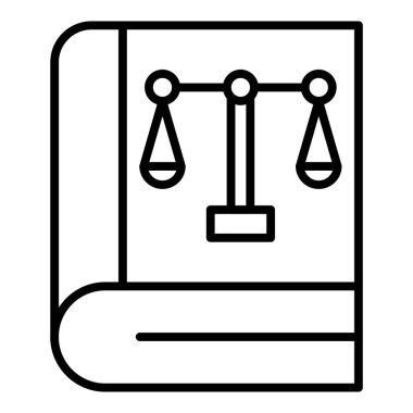 Vector Design Illustration Law Book Icon Style
