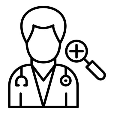 Vector Design Illustration Dermatologist Male Icon Style