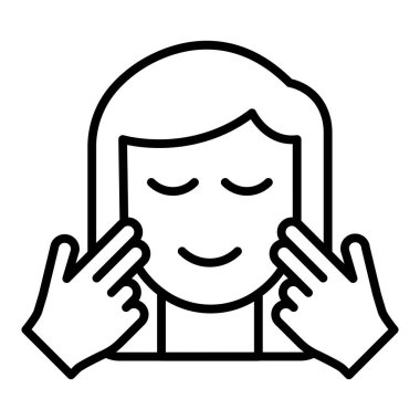 Vector Design Illustration Facial Treatment Icon Style