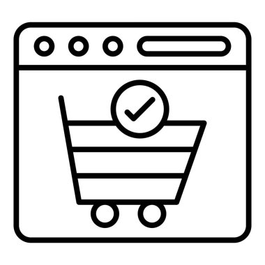 Vector Design Illustration Checkout Icon Style