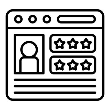 Vector Design Illustration Customer Review Icon Style
