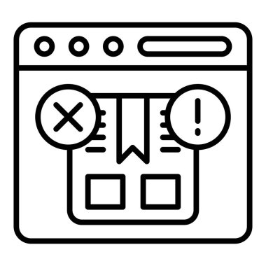 Vector Design Illustration Damaged Package Icon Style